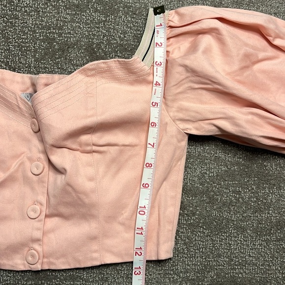 Goretty Medina Pink Crop Balloon 3/4 Length Sleeves Size S - Picture 3 of 8